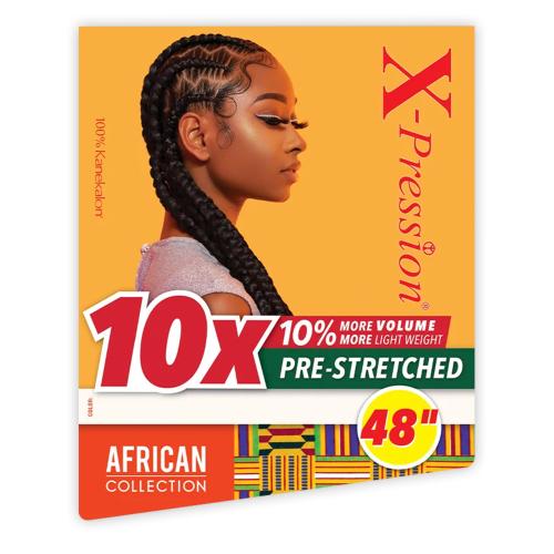 10x X-pression 48'' pre-stretched Sensationnel Braiding hair