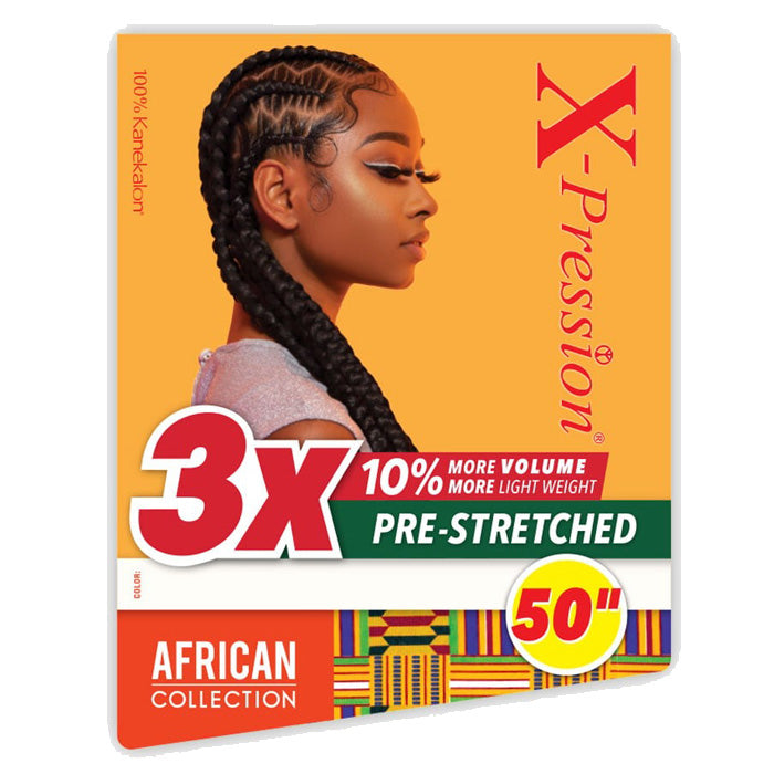 6x X-pression 58'' pre-stretched Sensationnel braiding hair